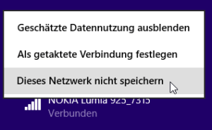 Eigenschaften-mobile-Verbindung